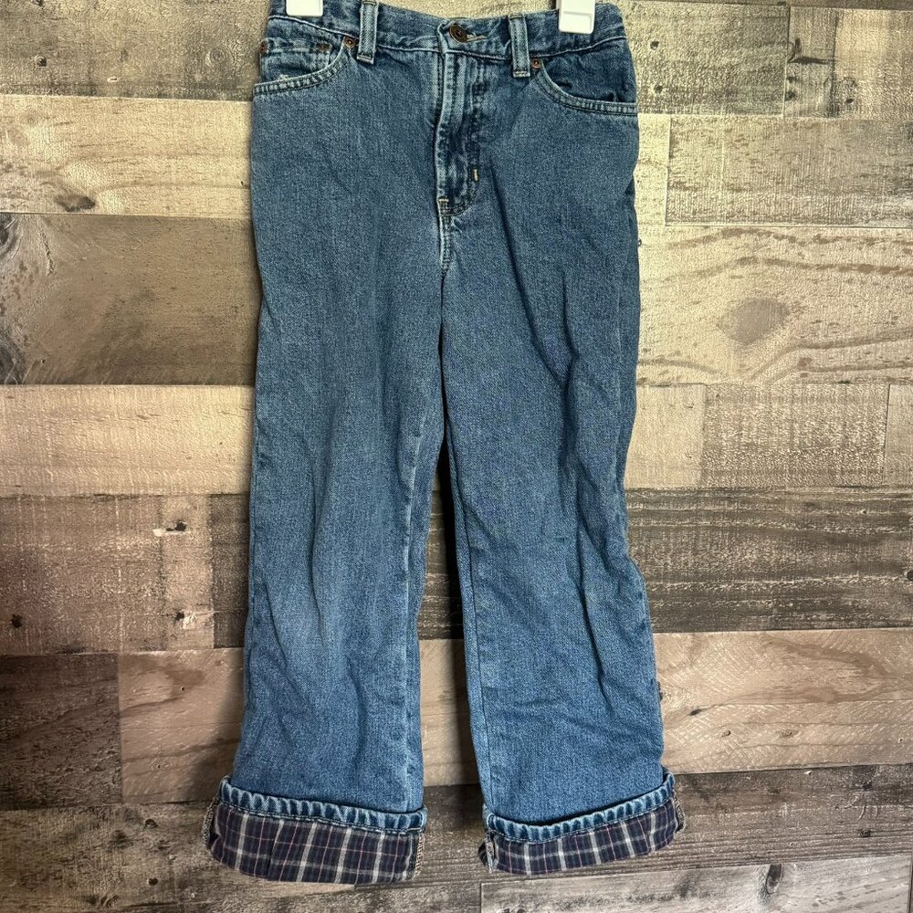 L.L. Bean Boys Flannel Lined Jeans - Size 8